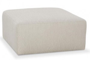 A white ottoman with a white background