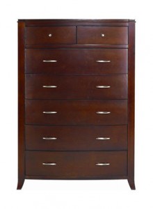 A tall chest of drawers with six large drawers.