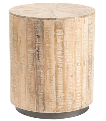 Birch round end table sml